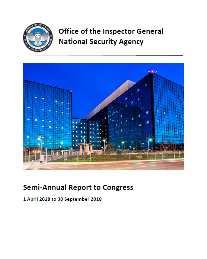 Semi-Annual Report To Congress, 1 April 2018-30 September 2018 ...